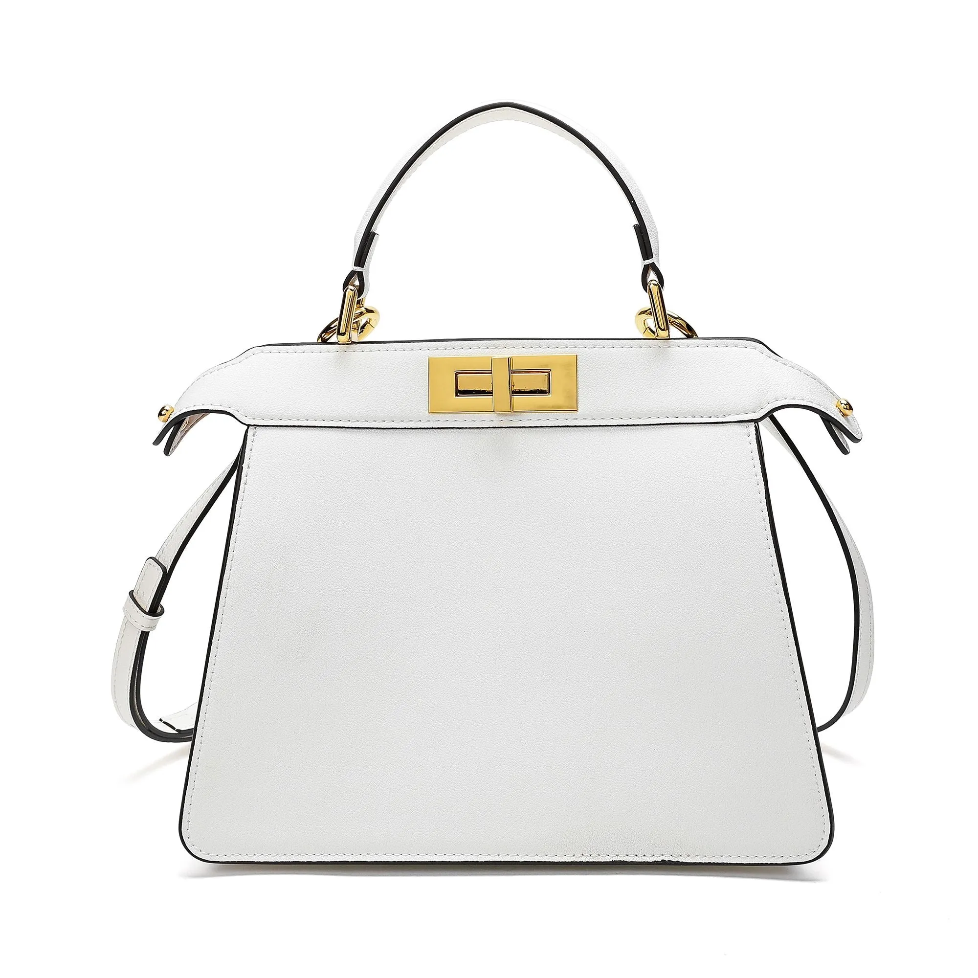 Smooth Nappa Leather Satchel/ Shoulder Bag