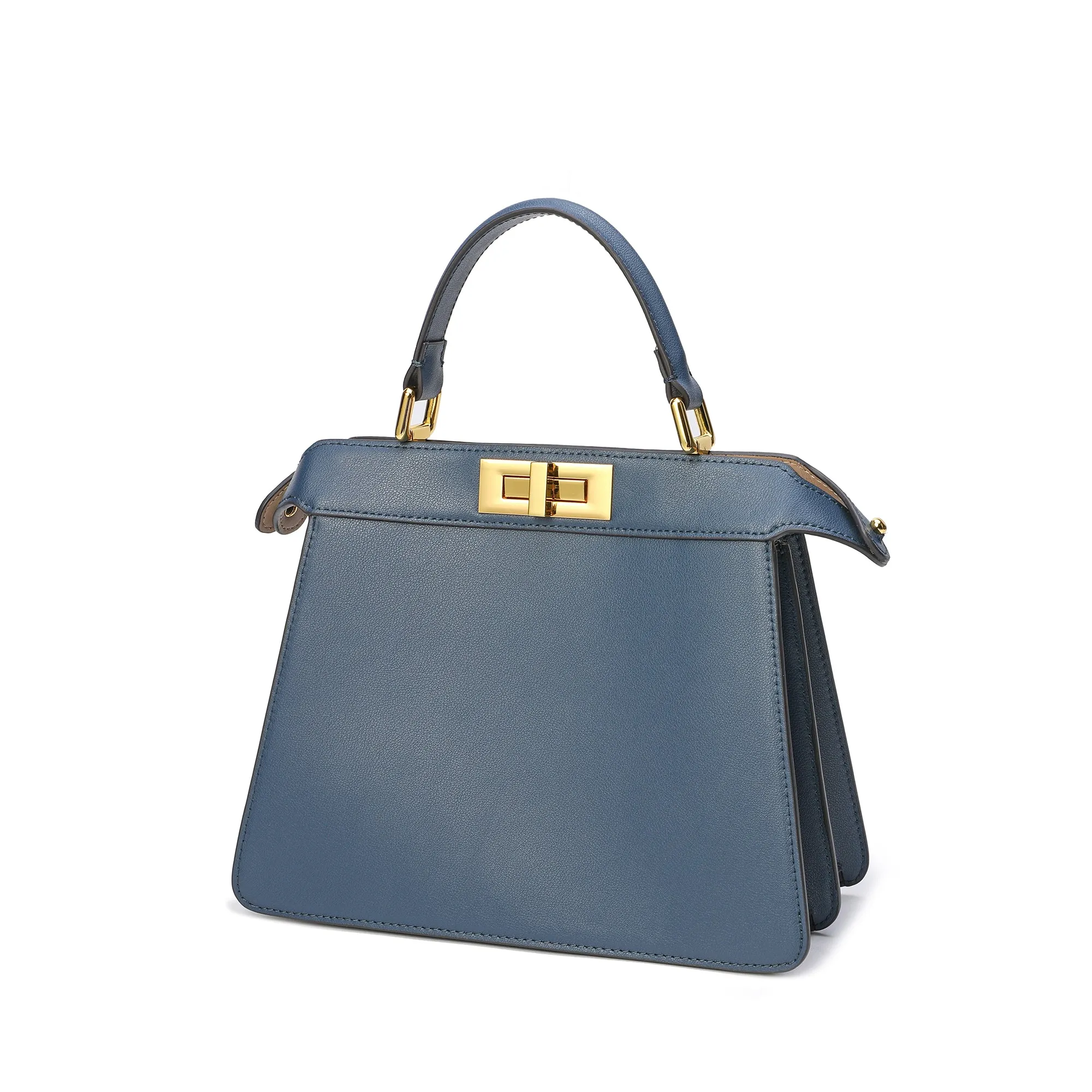Smooth Nappa Leather Satchel/ Shoulder Bag
