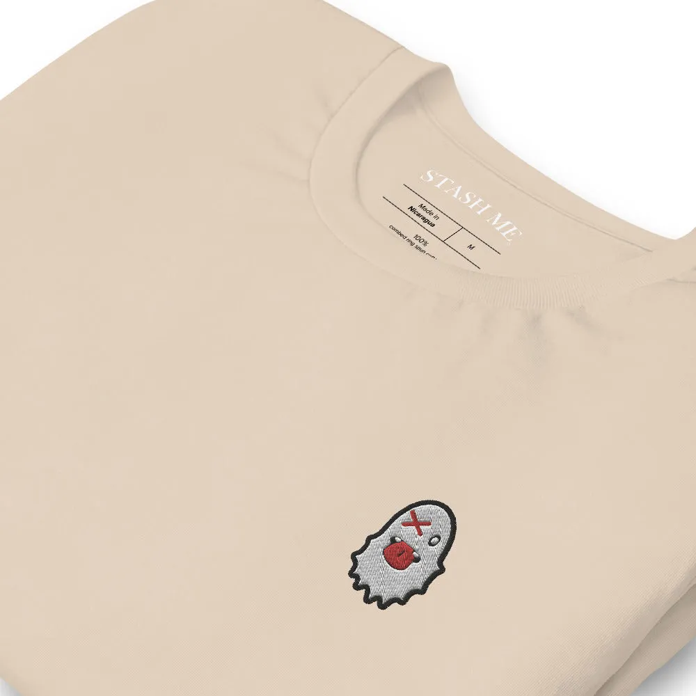 Stash Me - Embroidered Ghost T-Shirt
