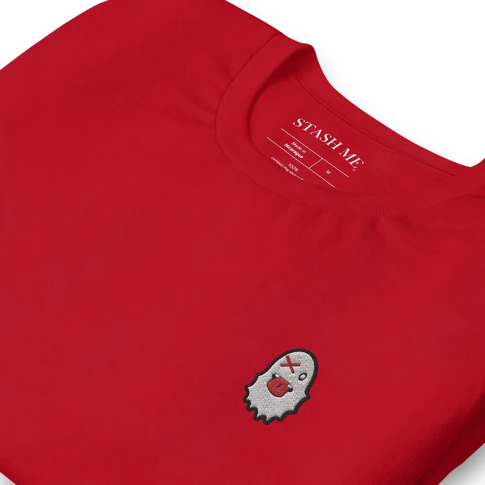 Stash Me - Embroidered Ghost T-Shirt