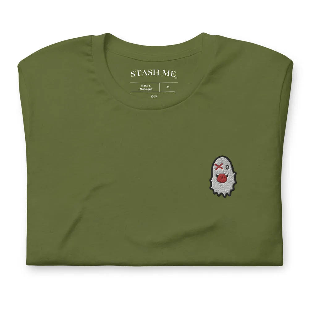 Stash Me - Embroidered Ghost T-Shirt