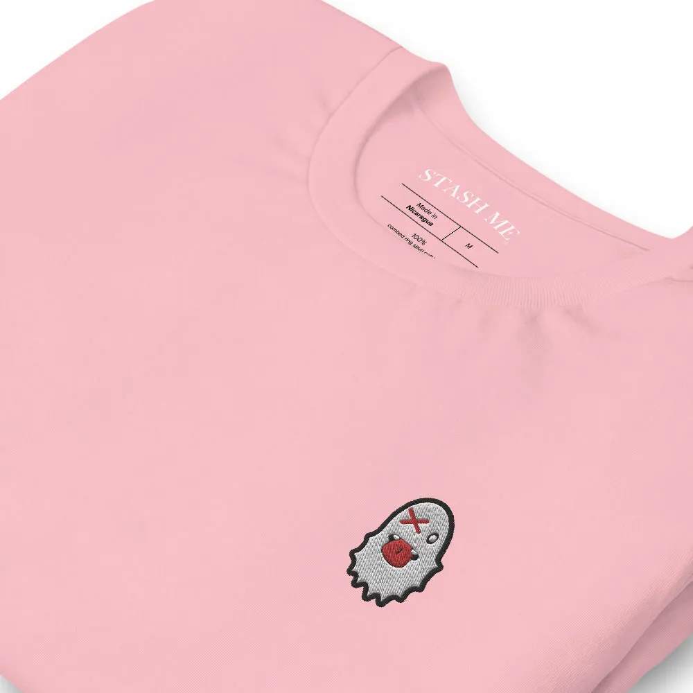 Stash Me - Embroidered Ghost T-Shirt