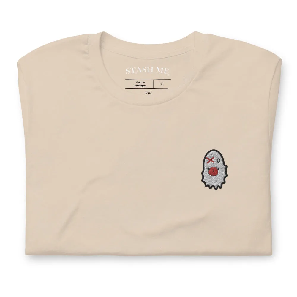 Stash Me - Embroidered Ghost T-Shirt