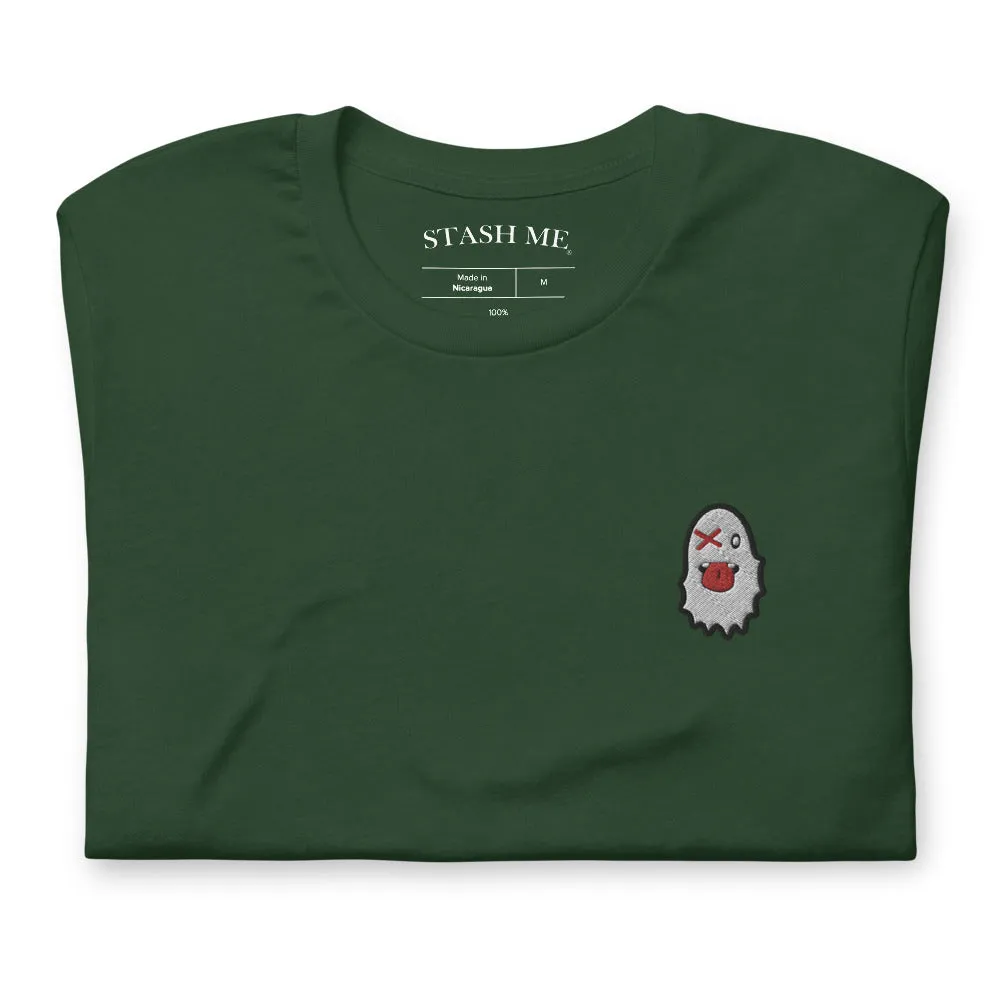 Stash Me - Embroidered Ghost T-Shirt