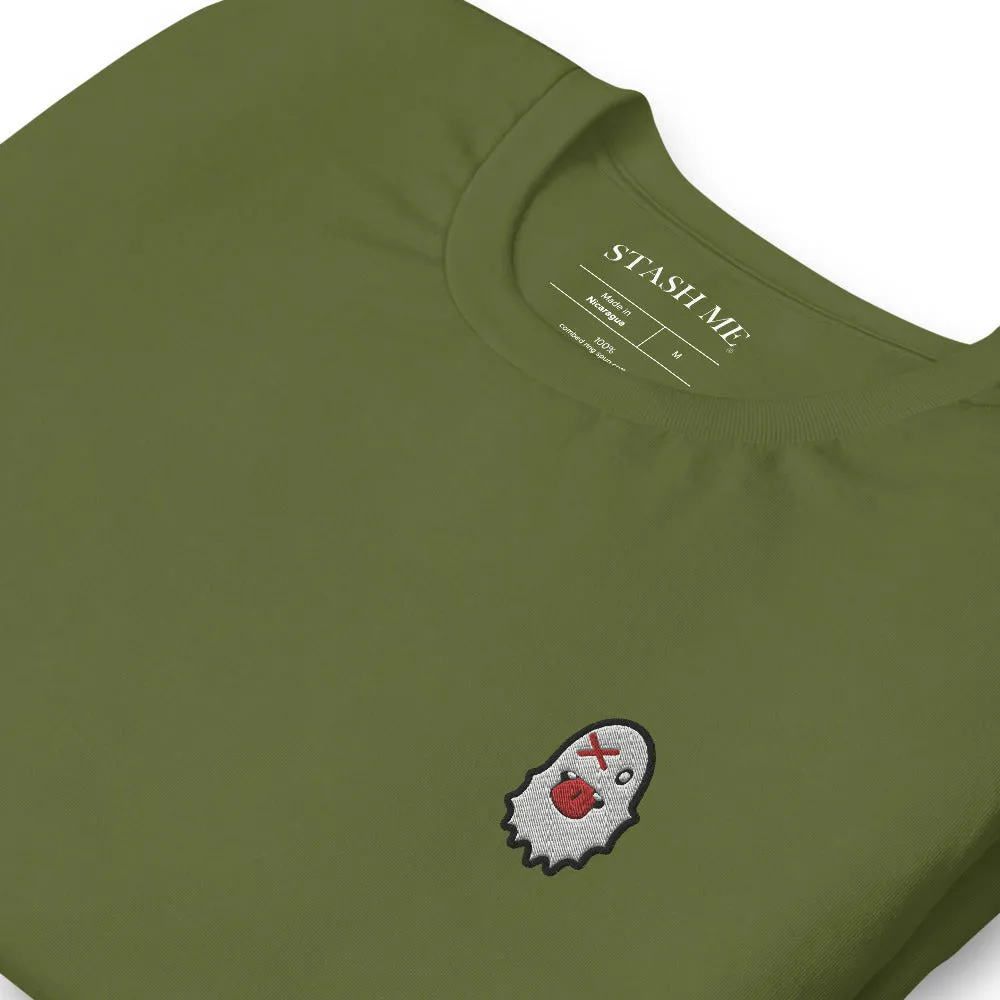 Stash Me - Embroidered Ghost T-Shirt