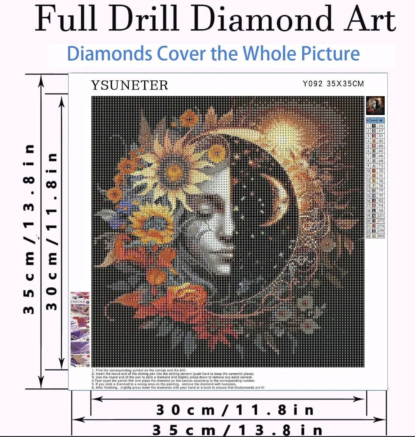 Sun and Moon 5D Custom Painting, AI Created One Of A Kind DIY Diamond Art Photo Diamond Painting Kit, Paint by Numbers for Adults