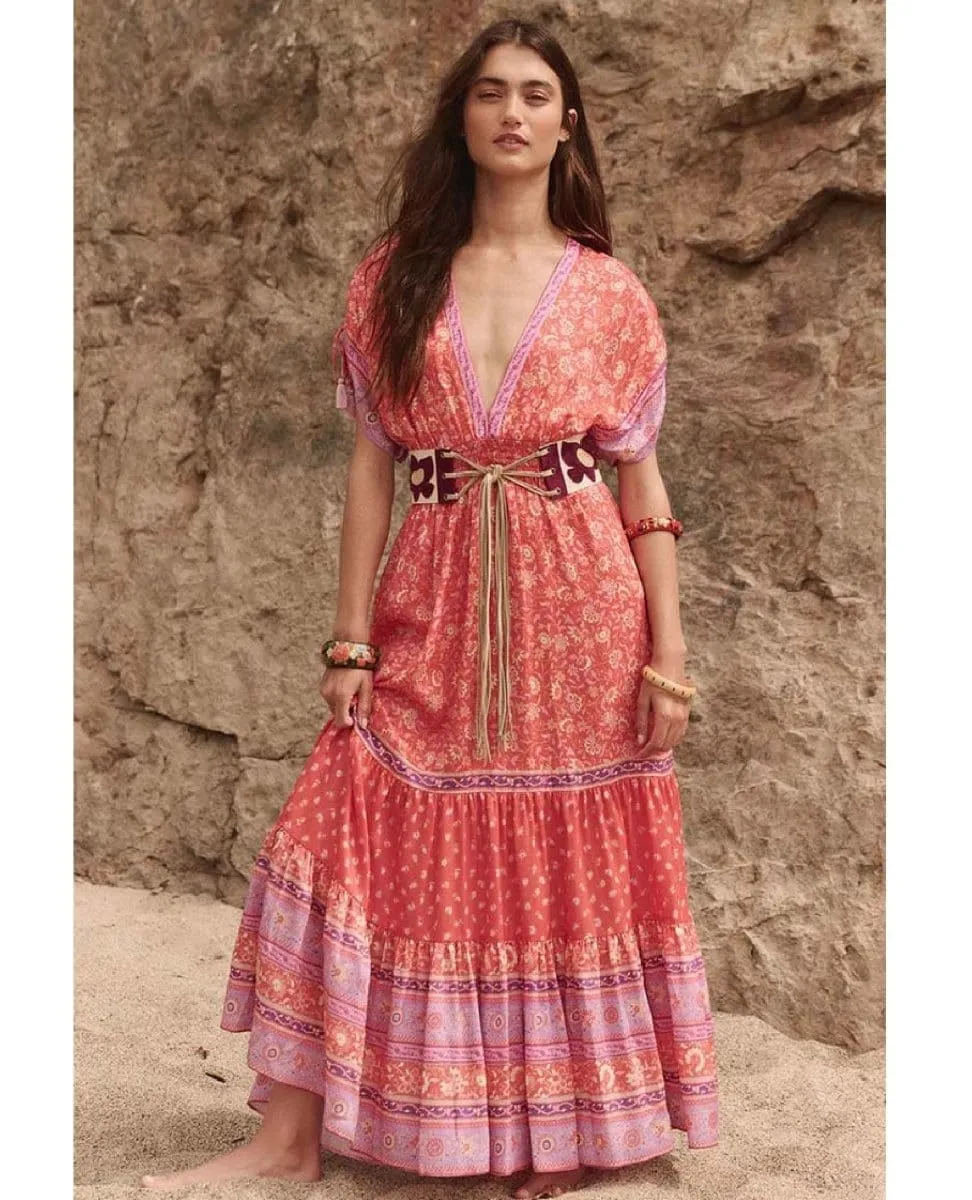 Sunshine Bandit Tie Gown Cayenne