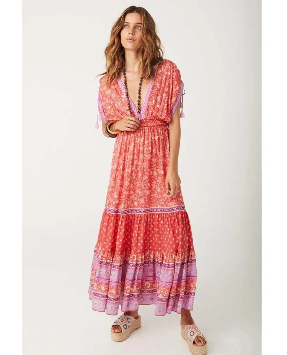 Sunshine Bandit Tie Gown Cayenne