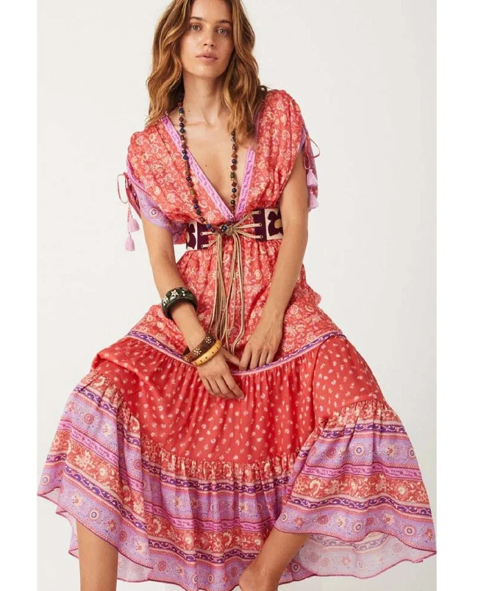 Sunshine Bandit Tie Gown Cayenne
