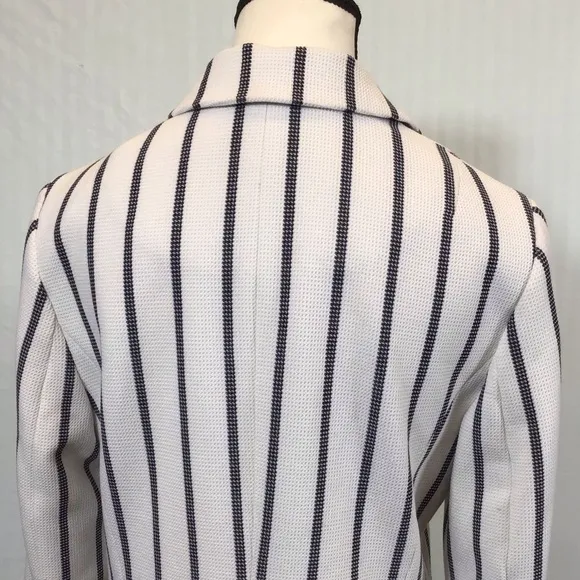 Talbots Aberdeen Womens Knit Blazer Size 6 Textured Ponte Striped Jacket