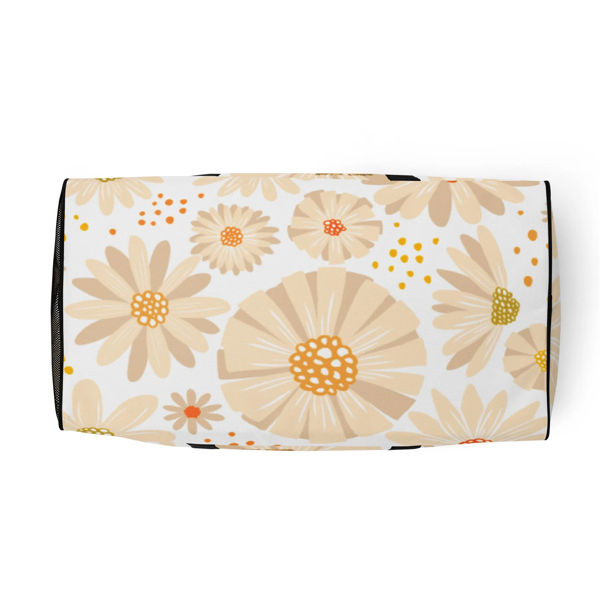 Tan Daisies Duffle Bag - OG Hippie Chick