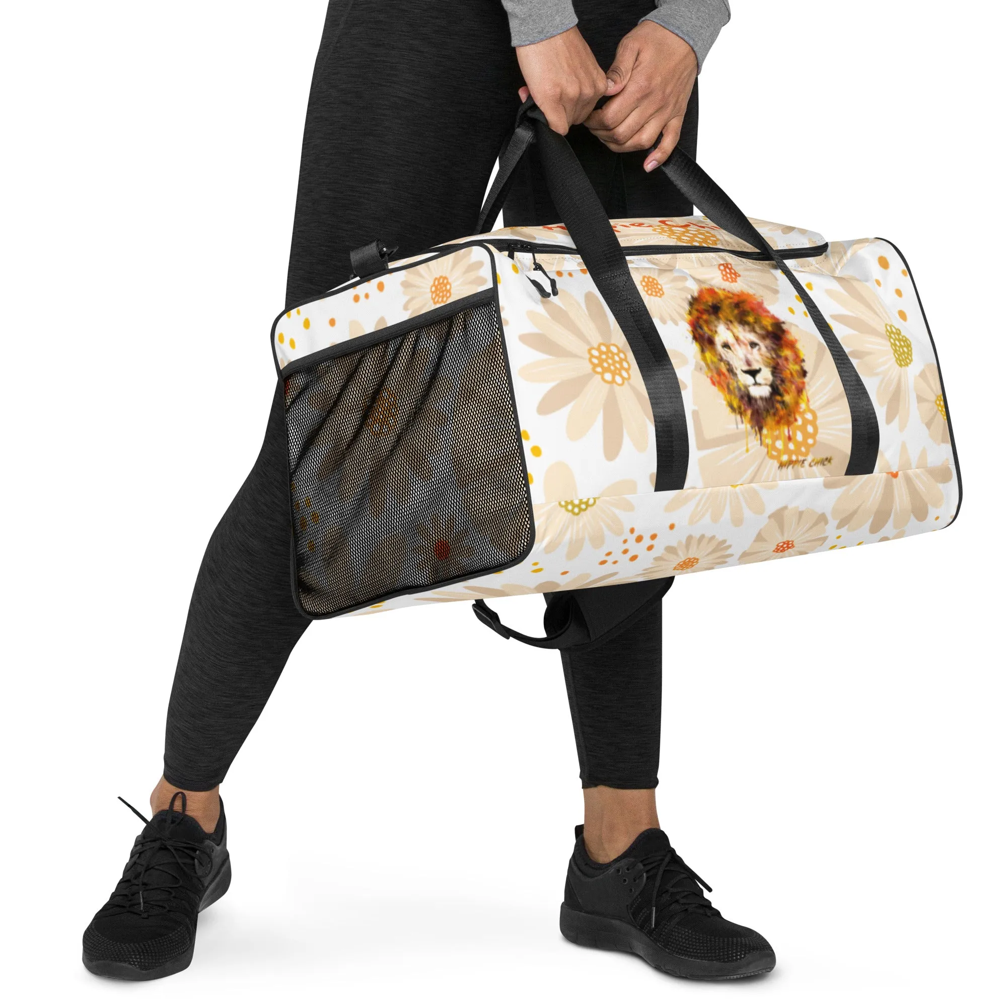 Tan Daisies Duffle Bag - OG Hippie Chick