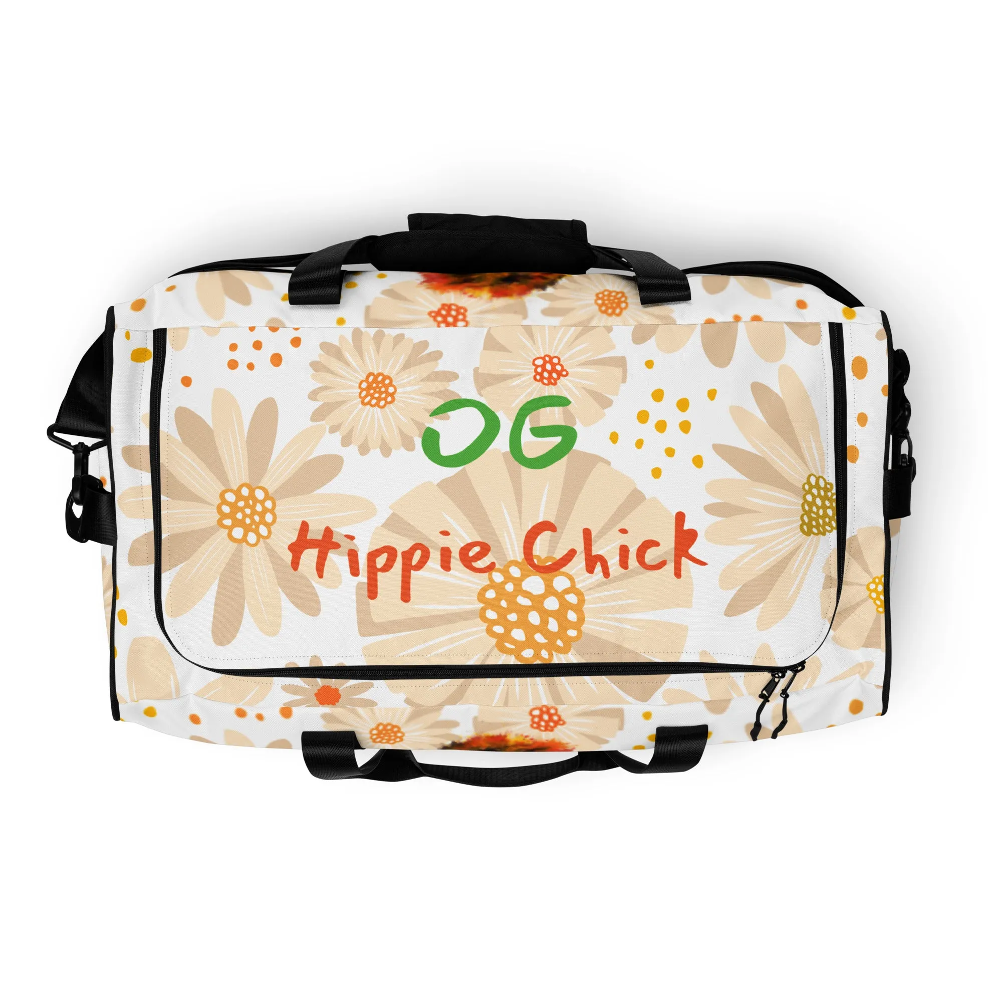 Tan Daisies Duffle Bag - OG Hippie Chick