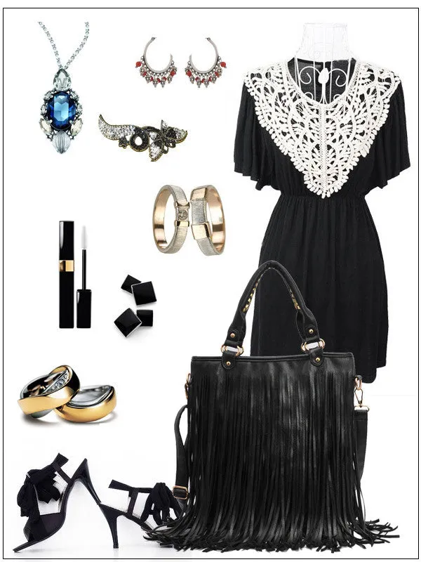 tassels shoulder bag