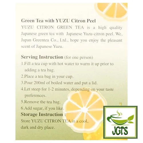 Tea Boutique Yuzu Green Tea (Green Tea with YUZU Citron)