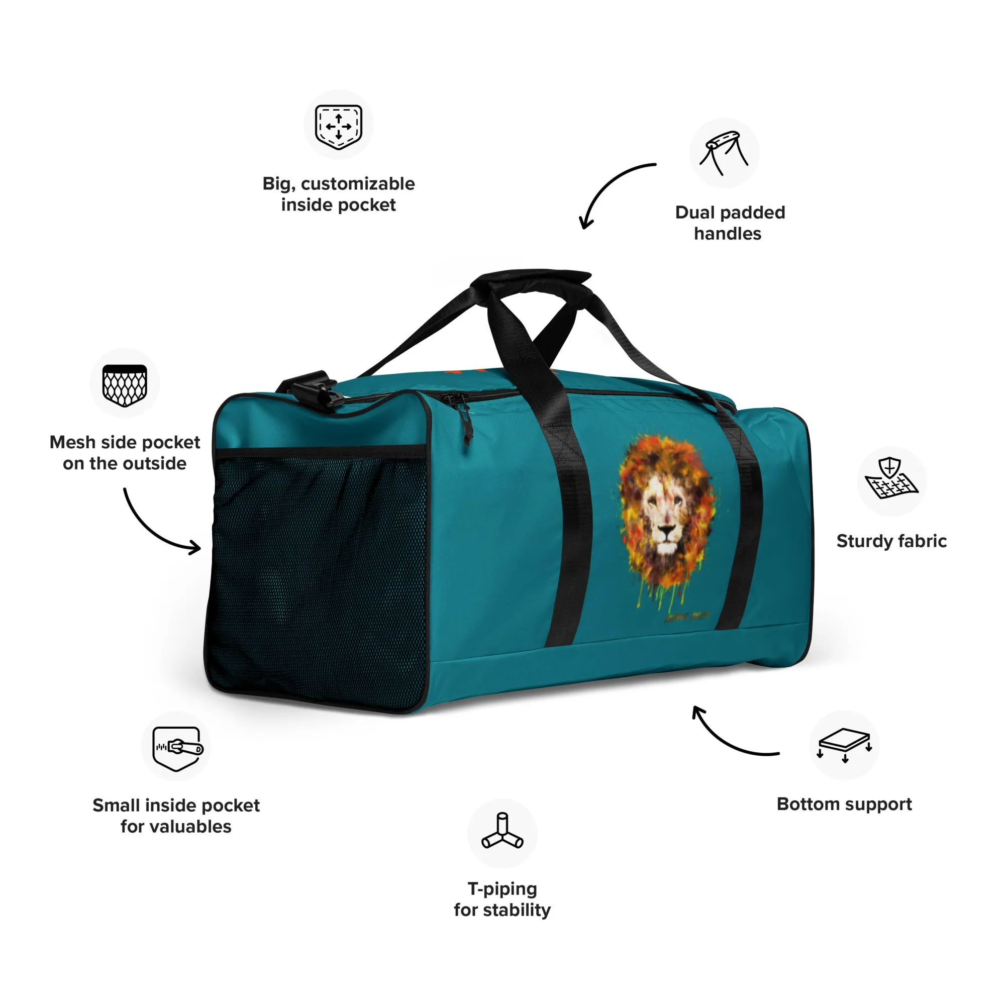 Teal Duffle Bag - OG Hippie Chick