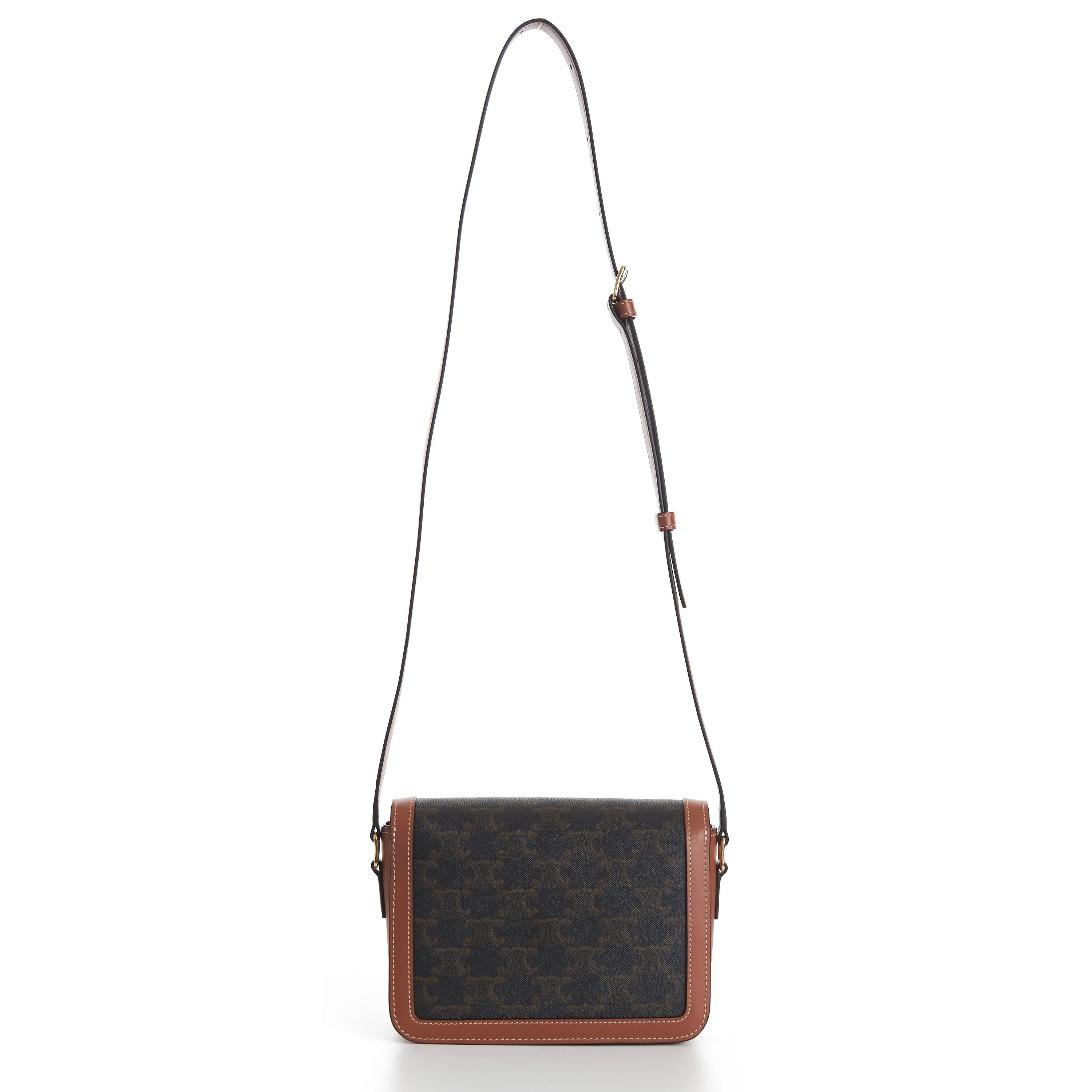 Teen Triomphe Bag In Brown Triomphe Canvas And Calfskin