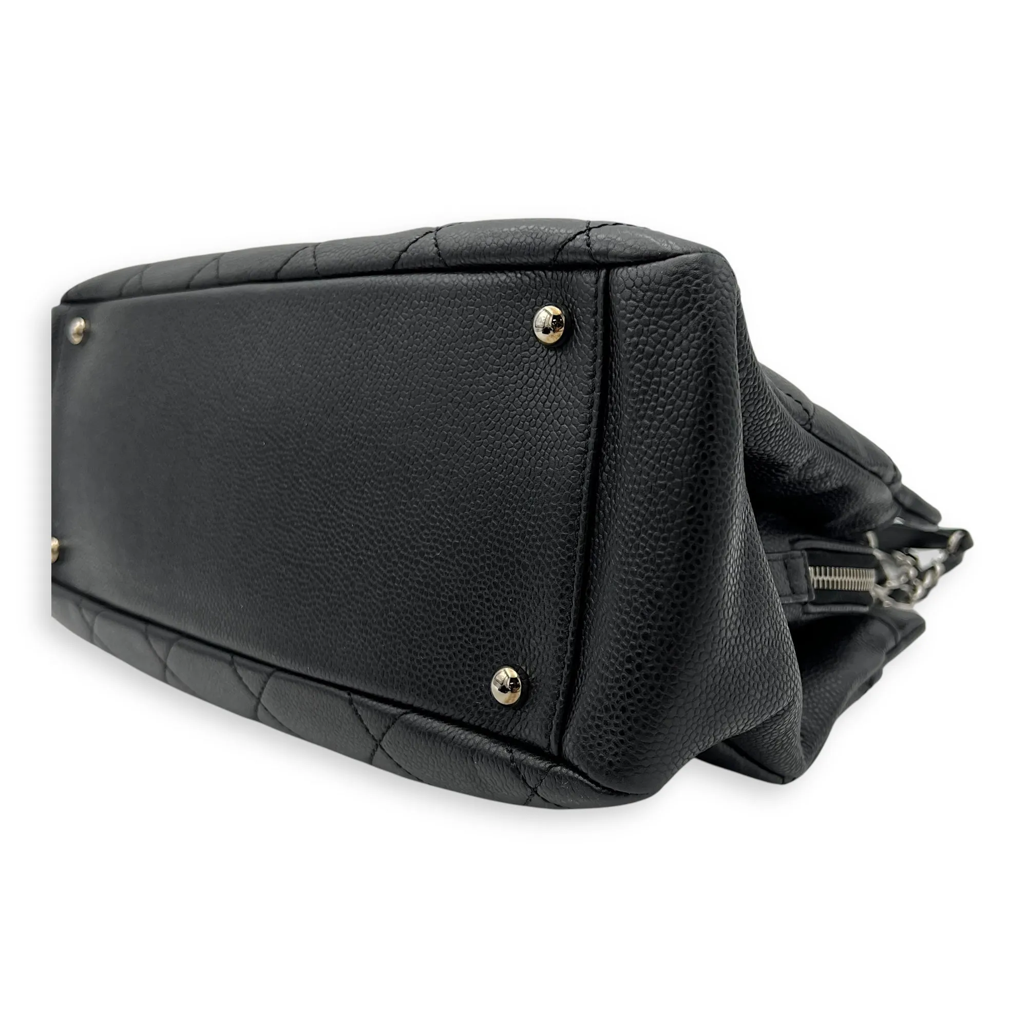 Timeless CC Black Tote Bag in Caviar Leather, Gold hardware