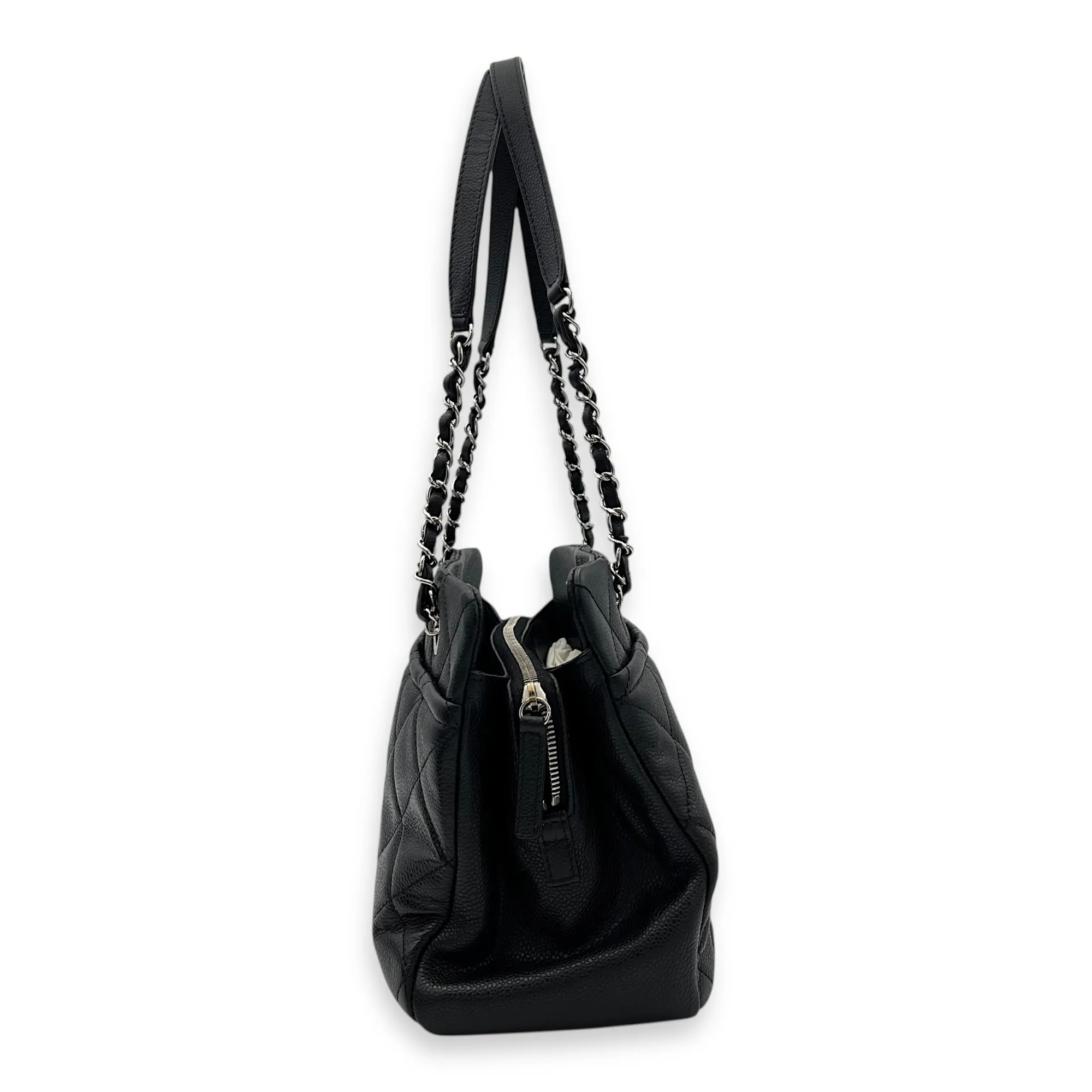 Timeless CC Black Tote Bag in Caviar Leather, Gold hardware