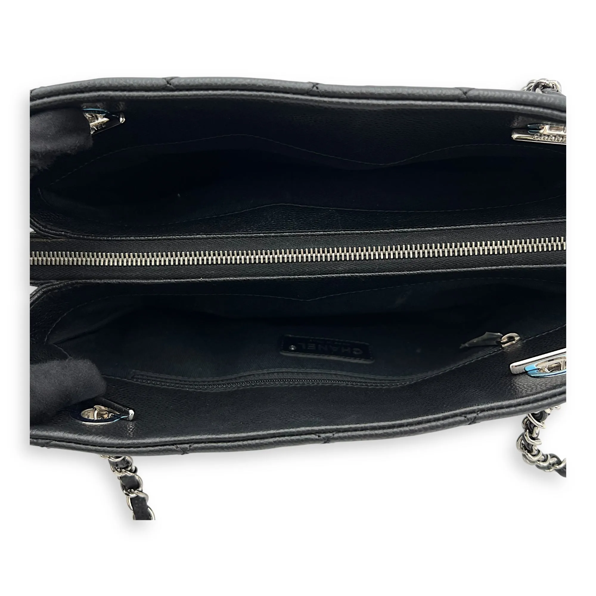 Timeless CC Black Tote Bag in Caviar Leather, Gold hardware