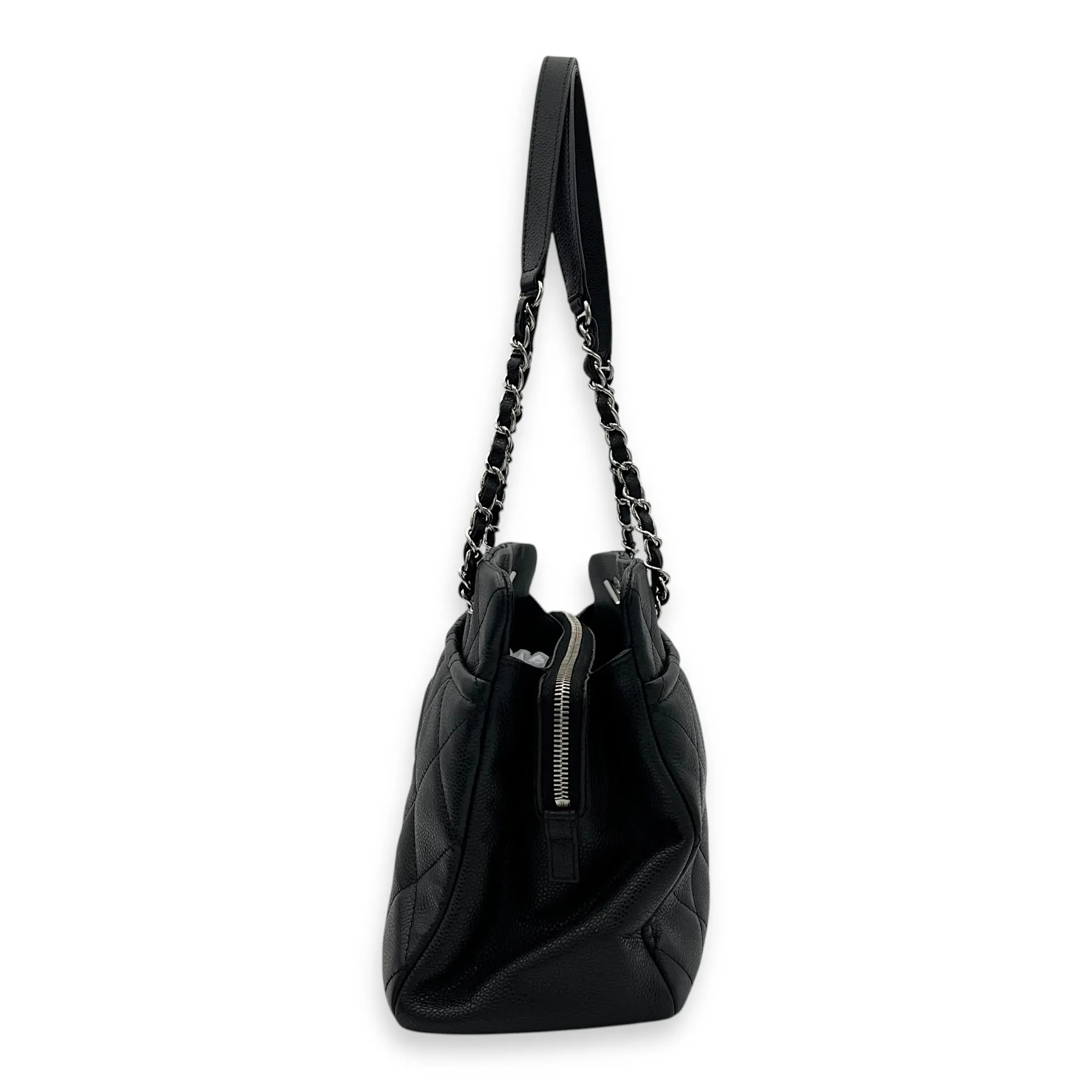Timeless CC Black Tote Bag in Caviar Leather, Gold hardware
