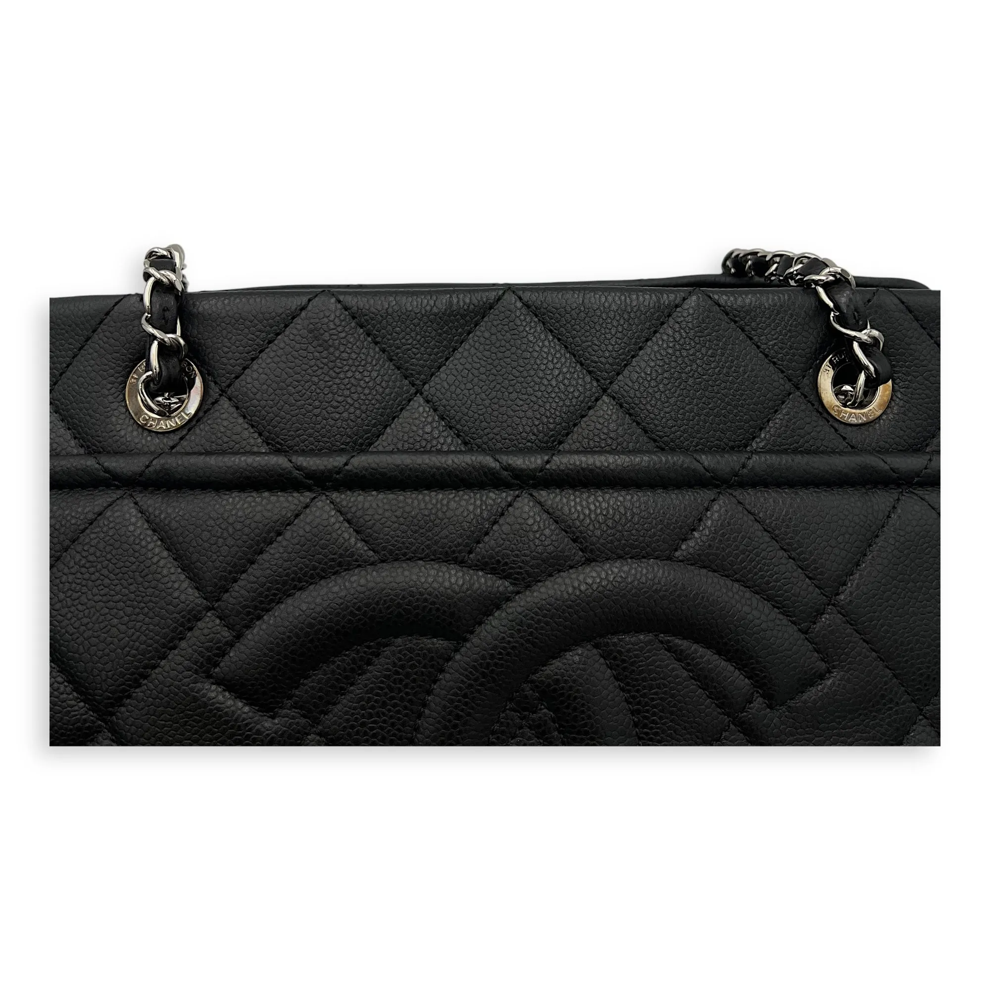 Timeless CC Black Tote Bag in Caviar Leather, Gold hardware