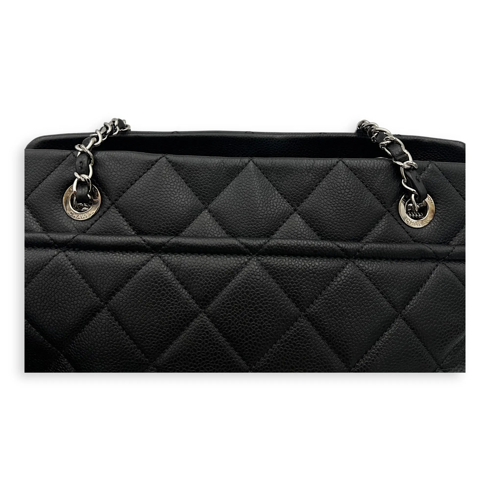 Timeless CC Black Tote Bag in Caviar Leather, Gold hardware