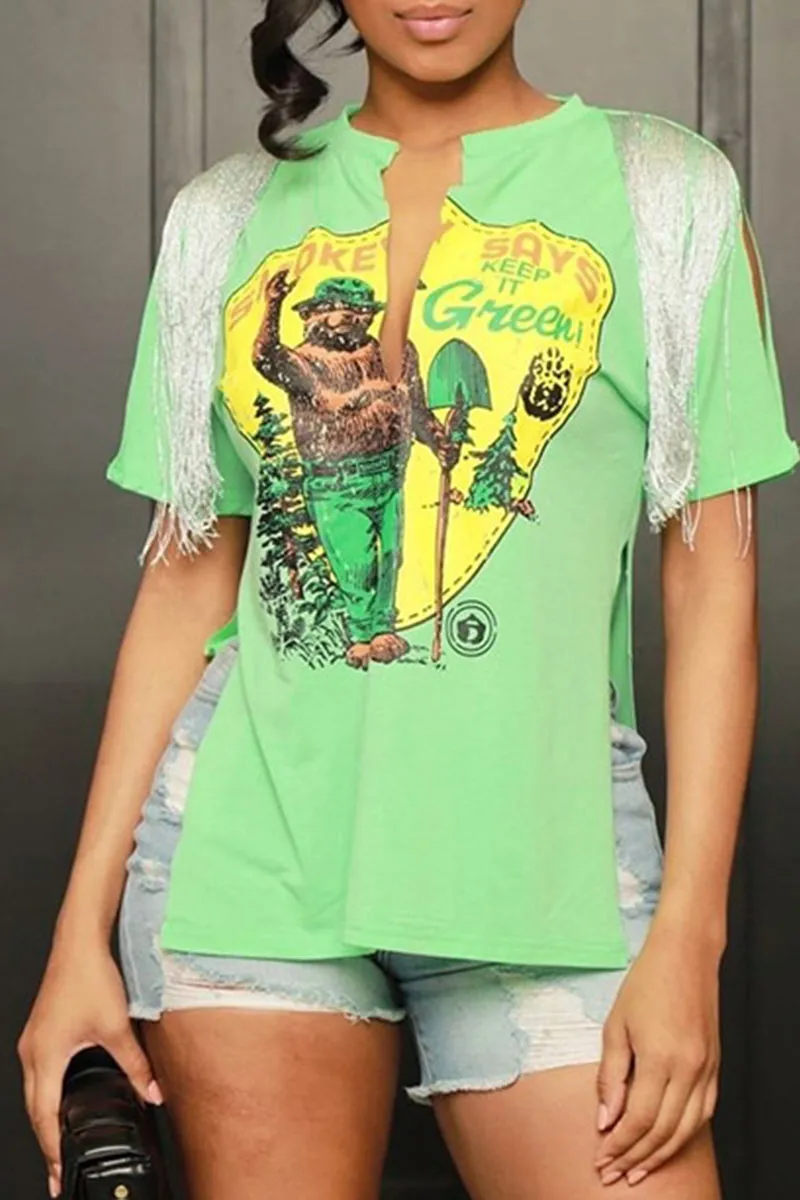 TN0102 Tassels Split Long Shirt