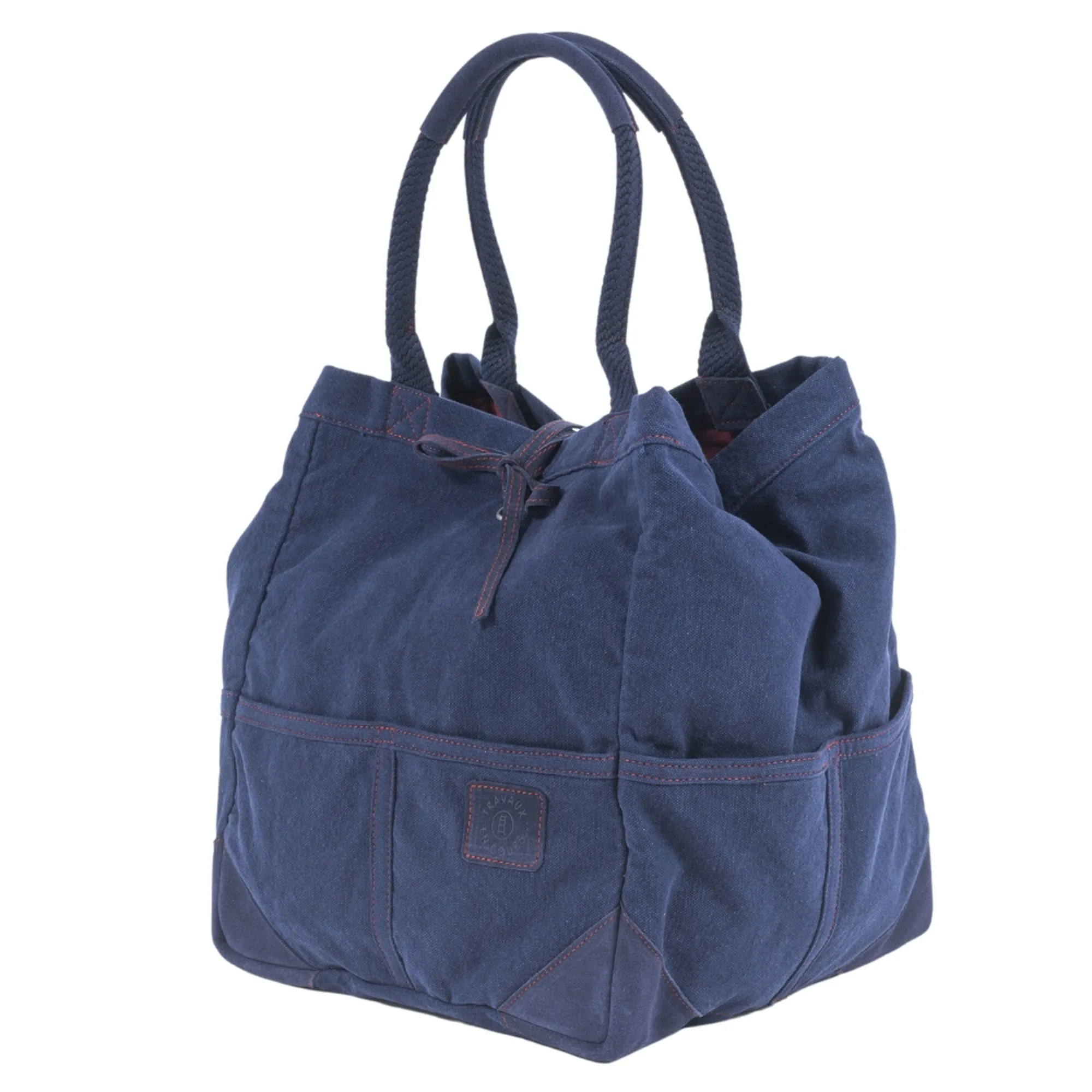 TRAVAUX EN COURS Small Tote Bag in Navy
