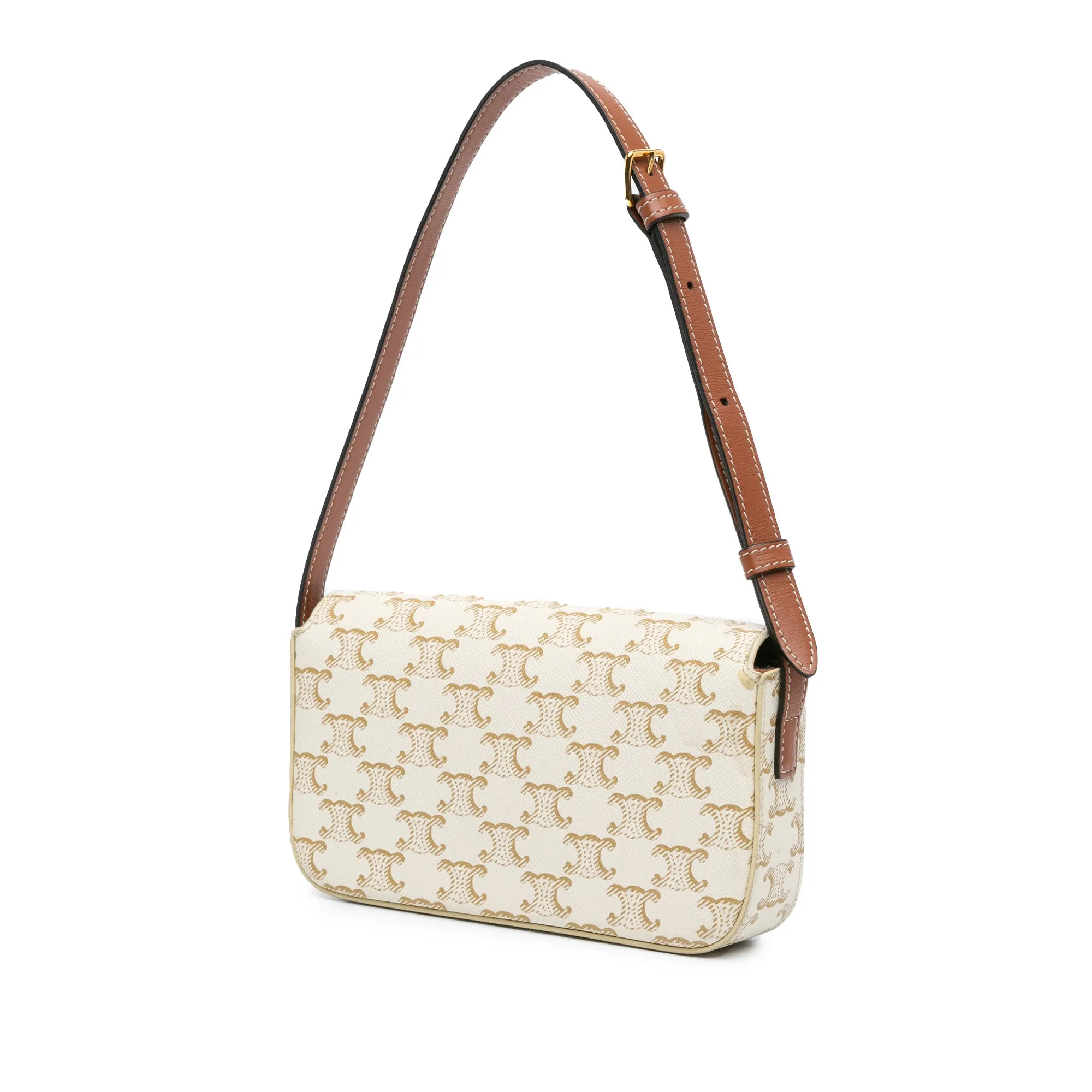 Triomphe Coated Canvas Claude Shoulder Bag
