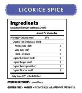 Tulsi Licorice Spice | 25 tea bags