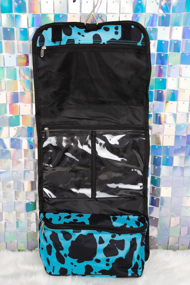Turquoise Milkin' It Roll Up Cosmetic Bag