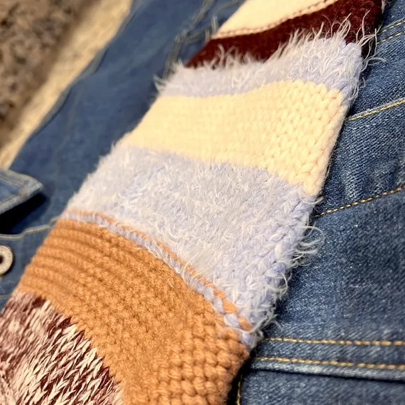 Umgee DenimSweater Sleeve Jacket