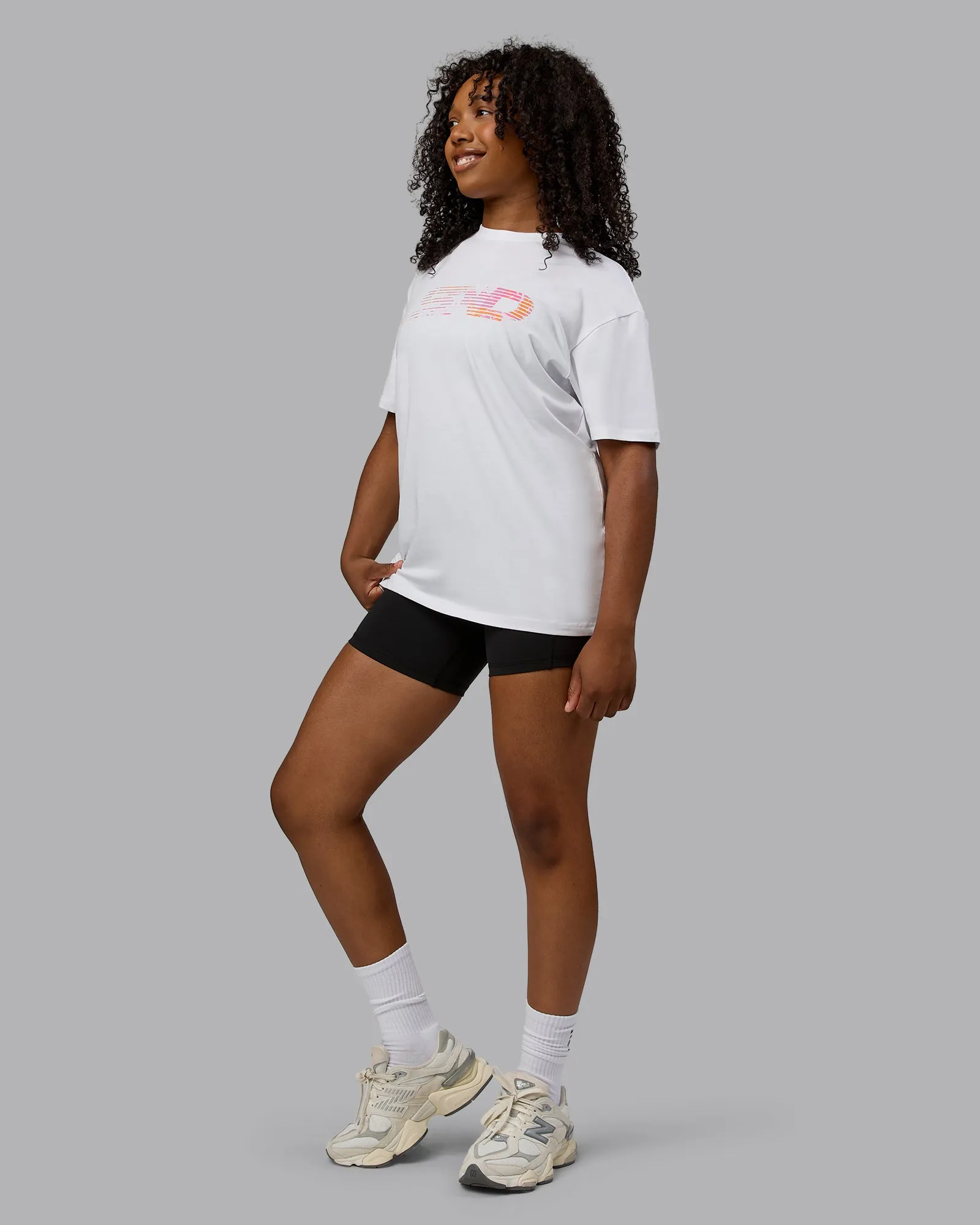 Unisex Motion FLXCotton Tee Oversize - White-React Print
