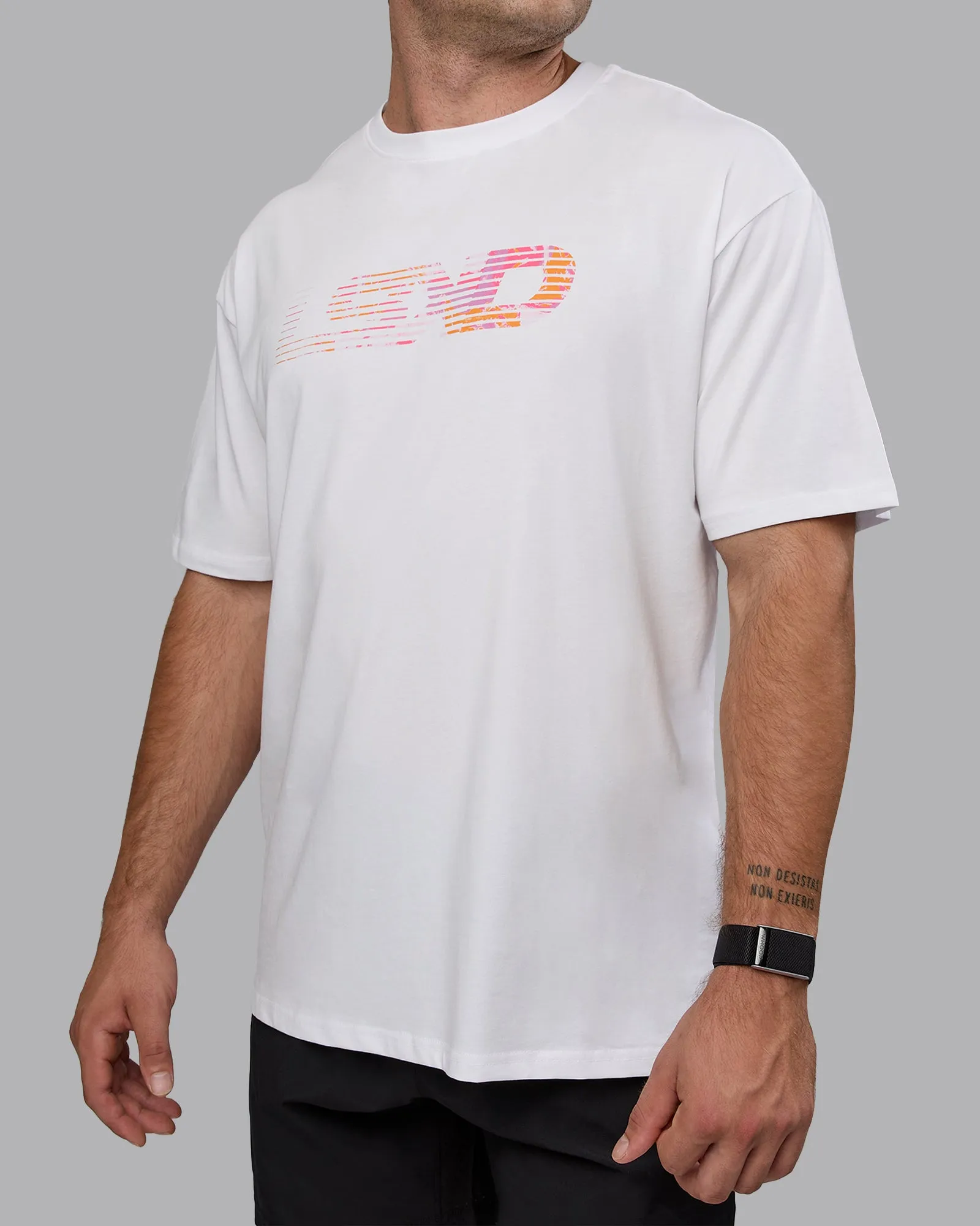 Unisex Motion FLXCotton Tee Oversize - White-React Print