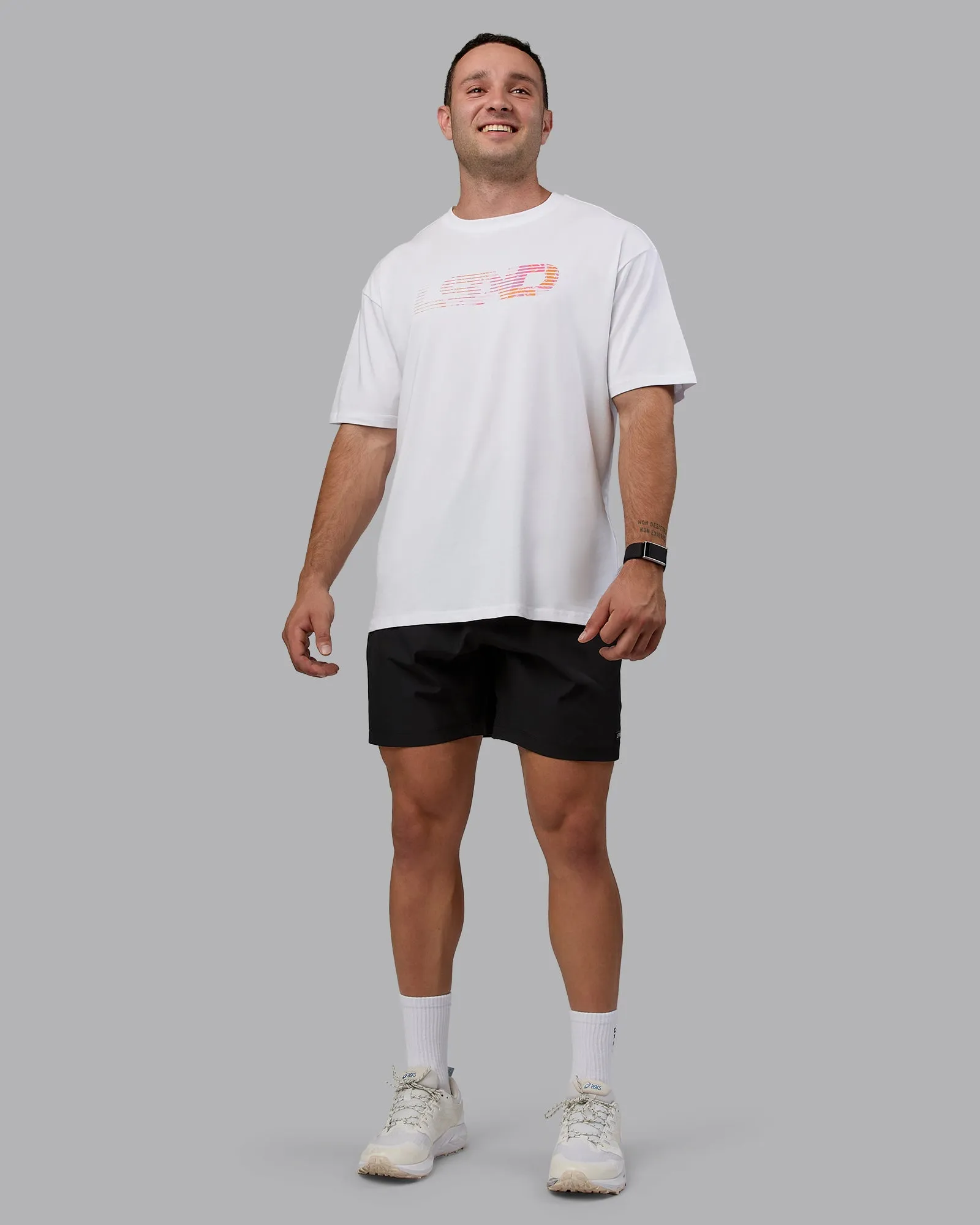 Unisex Motion FLXCotton Tee Oversize - White-React Print