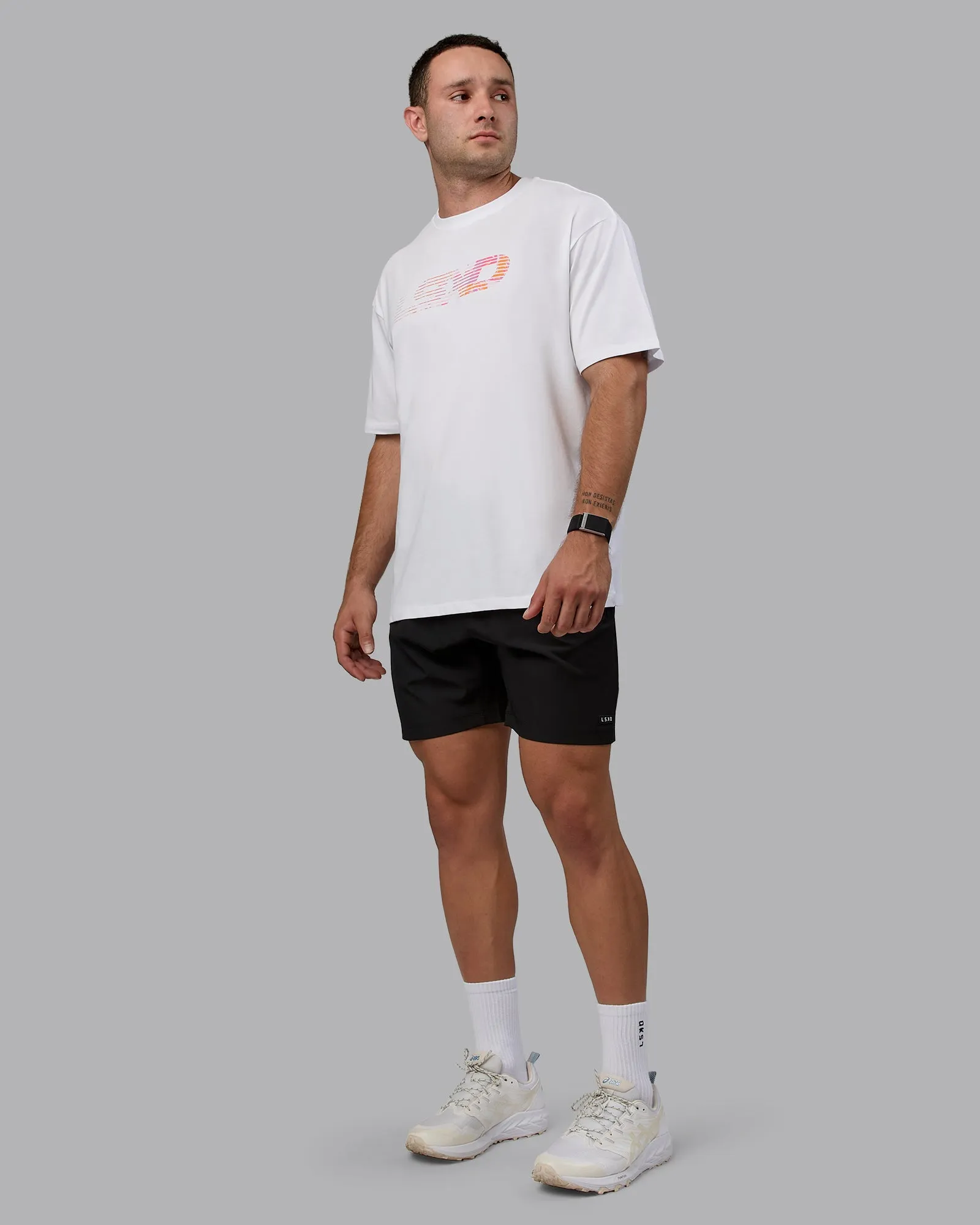 Unisex Motion FLXCotton Tee Oversize - White-React Print
