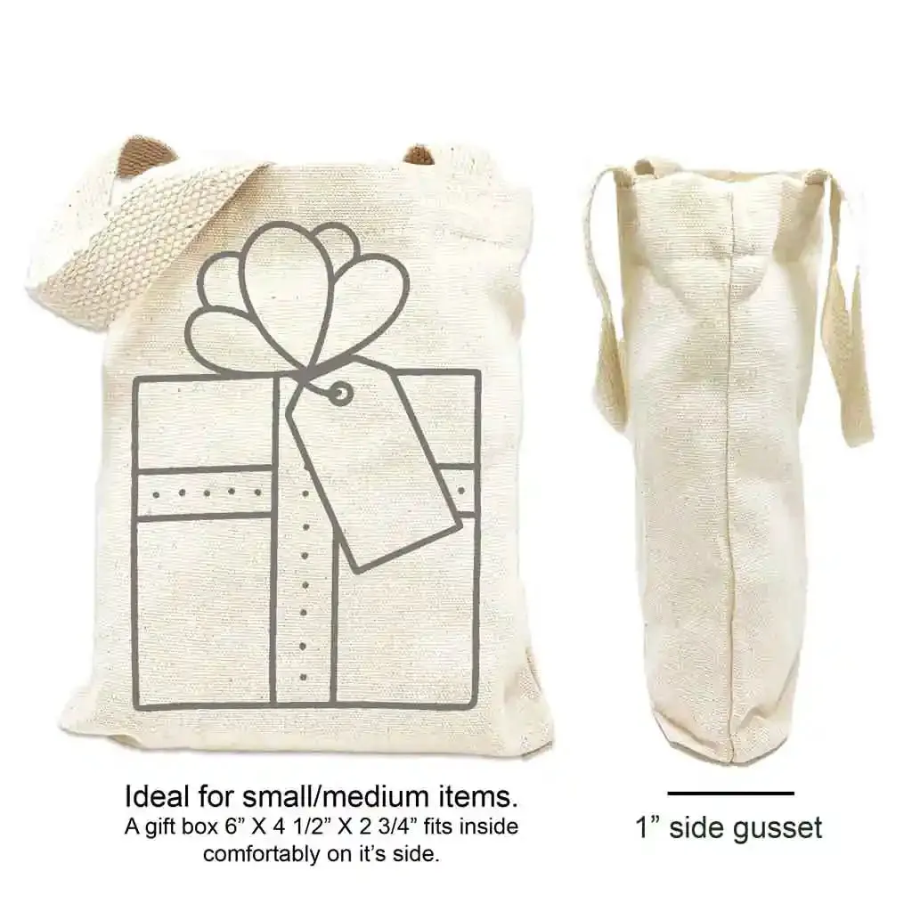 Valentine's All Over Hearts Mini Tote Bags - Sold as set of 2