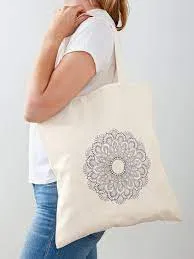 VantageKart Natural  Cotton Plain Tote Shopping Bags