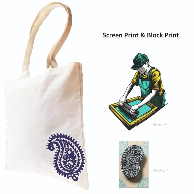 VantageKart Natural  Cotton Plain Tote Shopping Bags