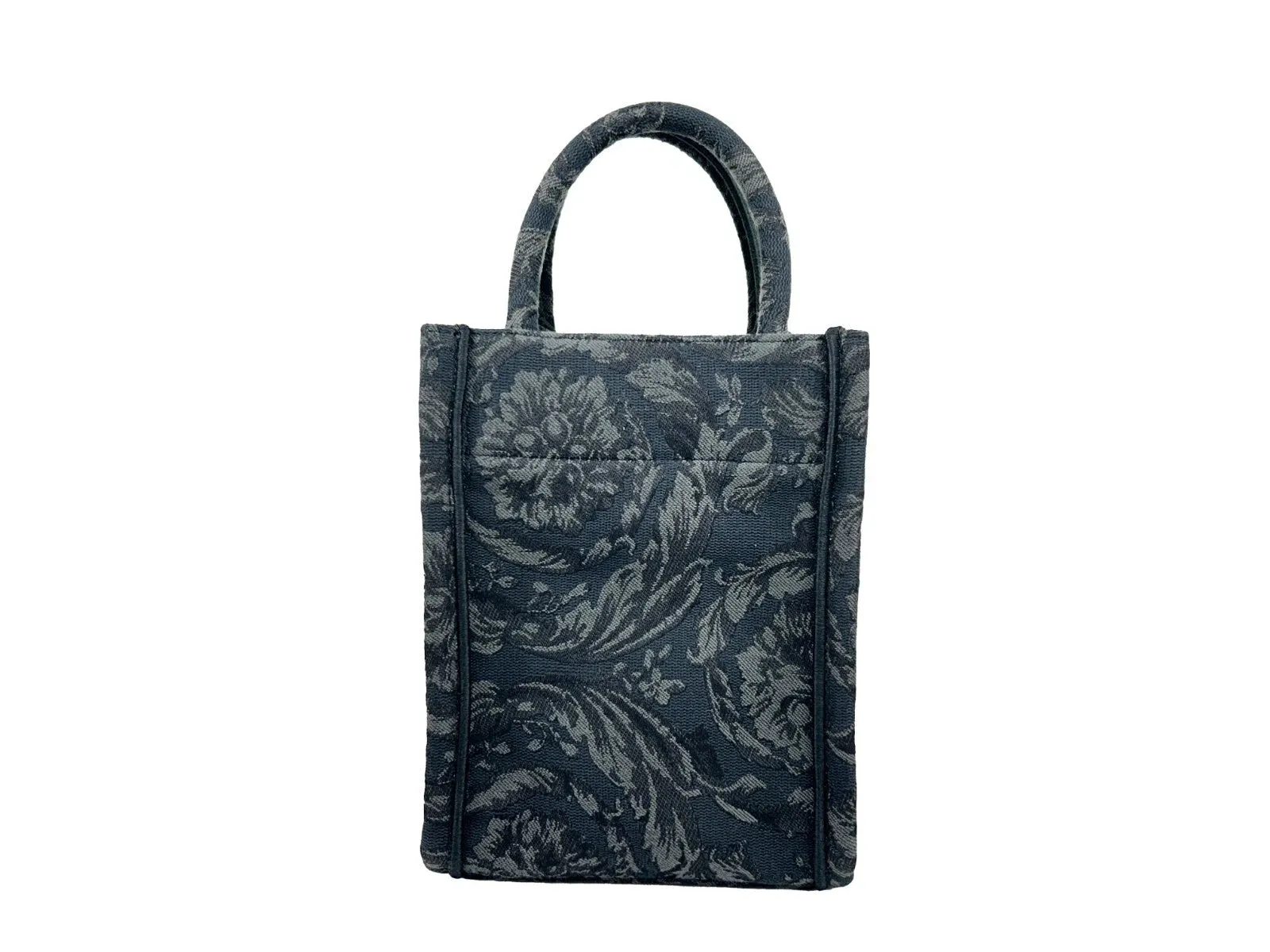 Versace Black Athena Barocco Mini Top Handle Tote Crossbody Bag