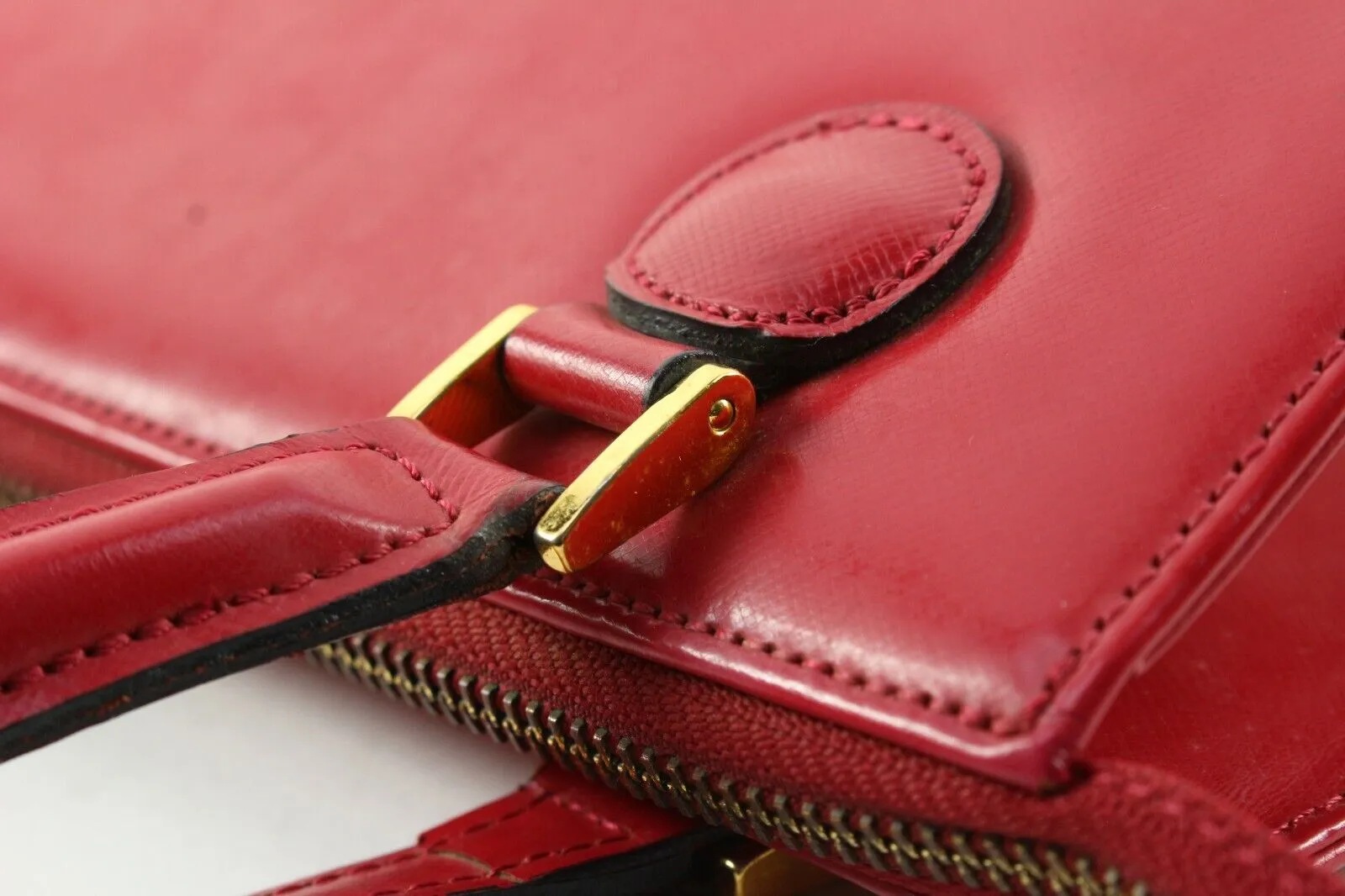 Versace Red Leather Charm Tote 5VER1214K