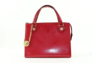 Versace Red Leather Charm Tote 5VER1214K