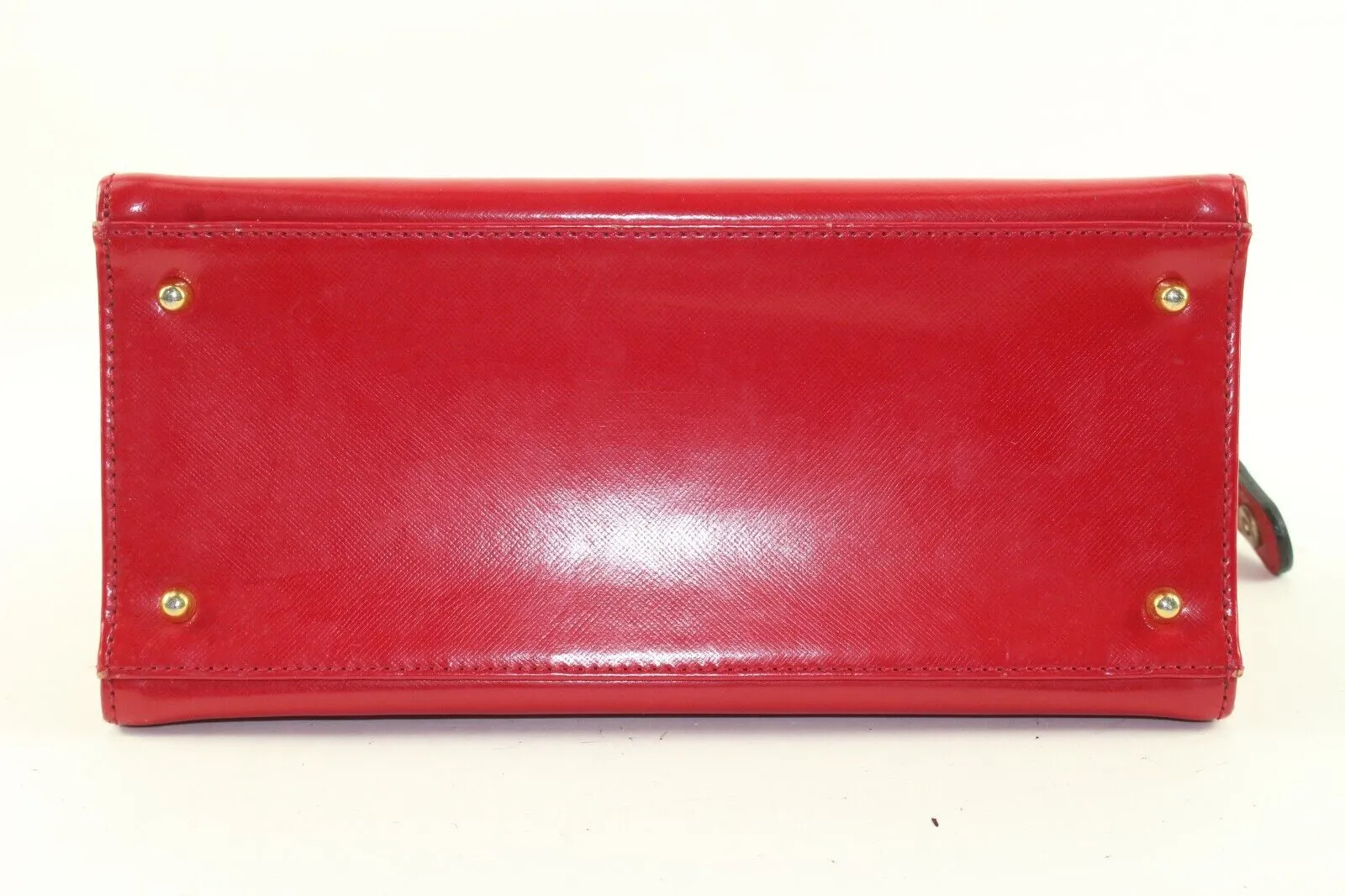 Versace Red Leather Charm Tote 5VER1214K