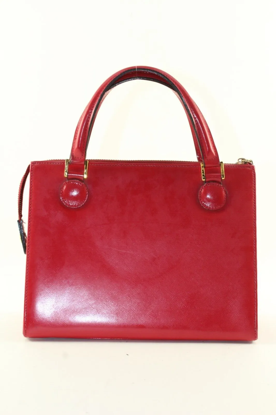 Versace Red Leather Charm Tote 5VER1214K