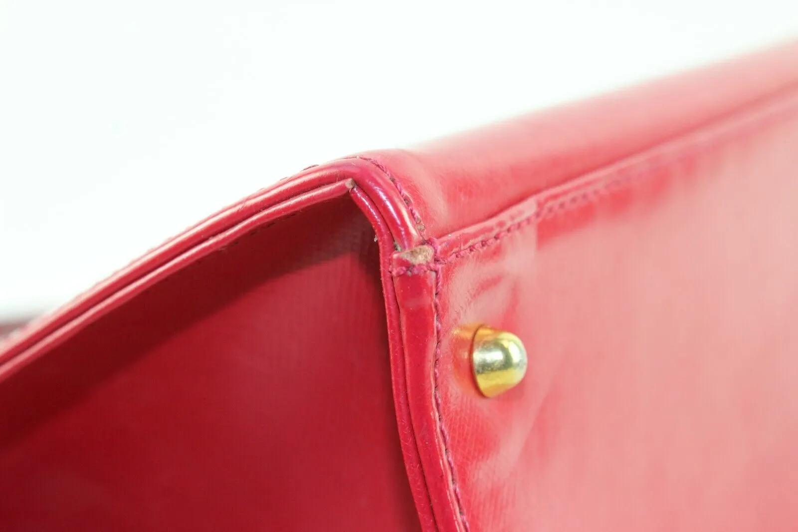 Versace Red Leather Charm Tote 5VER1214K