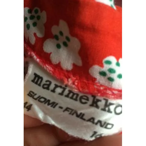Vintage 1960s RARE Marimekko Puketti Dress Orange Print Original not Made  S M