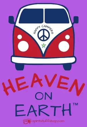 Vw Happy Camper Heaven On Earth - Art Print