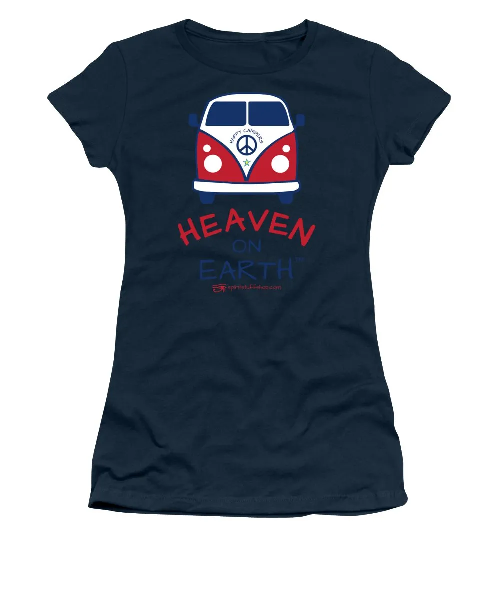 Vw Happy Camper Heaven On Earth - Women's T-Shirt