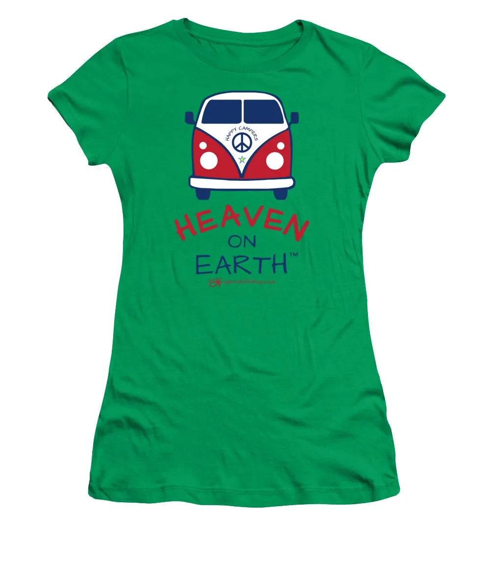 Vw Happy Camper Heaven On Earth - Women's T-Shirt
